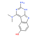 1H-Pyrimido[4,5-b]indol-6-ol, 2-amino-4-(dimethylamino)-