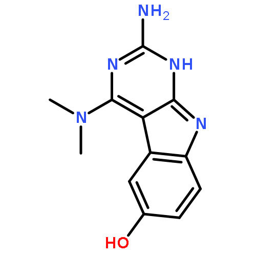 1H-Pyrimido[4,5-b]indol-6-ol, 2-amino-4-(dimethylamino)-