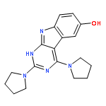 1H-Pyrimido[4,5-b]indol-6-ol, 2,4-di-1-pyrrolidinyl-