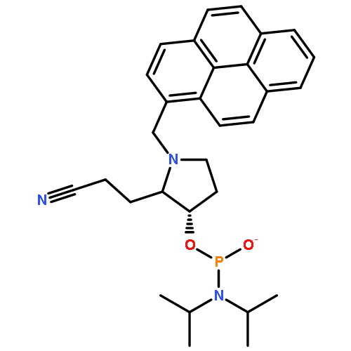 PHOSPHORAMIDOUS ACID, BIS(1-METHYLETHYL)-, 2-CYANOETHYL(3S)-1-(1-PYRENYLMETHYL)-3-PYRROLIDINYL ESTER