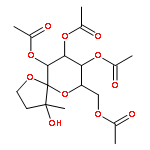 (8,9,10-TRIACETYLOXY-4-HYDROXY-4-METHYL-1,6-DIOXASPIRO[4.5]DECAN-7-YL)METHYL ACETATE 