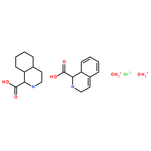 DIOXIDANIUM;3,4,4A,5,6,7,8,8A-OCTAHYDRO-1H-ISOQUINOLIN-2-IDE-1-CARBOXYLIC ACID;3,8A-DIHYDRO-1H-ISOQUINOLIN-2-IDE-1-CARBOXYLIC ACID;NICKEL(2+) 