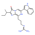 2-[3-[2-[(2S)-BUTAN-2-YL]-6-(1H-INDOL-3-YL)-3-OXO-7H-IMIDAZO[1,2-A]PYRAZIN-8-YL]PROPYL]GUANIDINE 