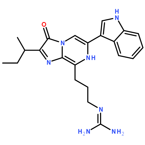 2-[3-[2-[(2S)-BUTAN-2-YL]-6-(1H-INDOL-3-YL)-3-OXO-7H-IMIDAZO[1,2-A]PYRAZIN-8-YL]PROPYL]GUANIDINE 