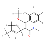 2-hydroxy-4-methoxy-3-(3'-methyl-2'-butenyl)-quinoline