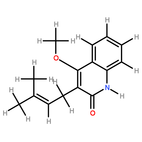 2-hydroxy-4-methoxy-3-(3'-methyl-2'-butenyl)-quinoline