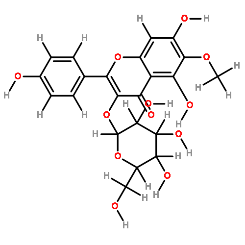 3-O-beta-D-Galactopyranoside-3,4',5,7-Tetrahydroxy-6-methoxyflavone