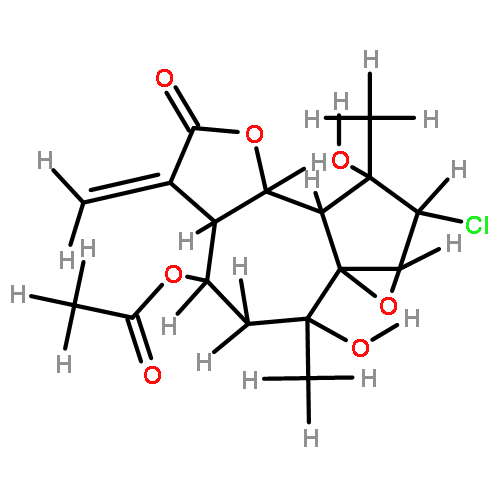 3alpha-chloro-8alpha-acetoxy-4beta,10alpha-dihydroxy-1beta,2beta-epoxy-5alpha,7alphaH-guai-11(13)-en-12,6alpha-olide