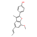 2-(4-hydroxyphenyl)-7-methoxy-3-methyl-5-(E)-propenylbenzofuran