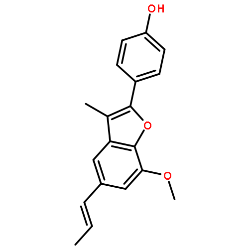 2-(4-hydroxyphenyl)-7-methoxy-3-methyl-5-(E)-propenylbenzofuran