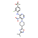 N-(2-FLUORO-4-(METHYLSULFONYL)PHENYL)-6-(4-(3-ISOPROPYL-1,2,4-OXADIAZOL-5-YL)PIPERIDIN-1-YL)-5-NITROPYRIMIDIN-4-AMINE 