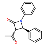 2-Azetidinone, 3-acetyl-1,4-diphenyl-, (3R,4R)-rel-