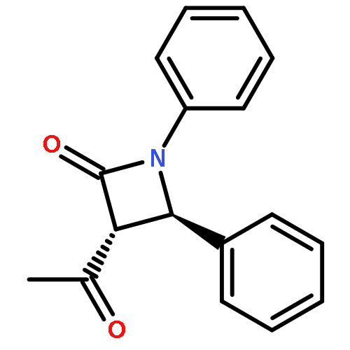 2-Azetidinone, 3-acetyl-1,4-diphenyl-, (3R,4R)-rel-