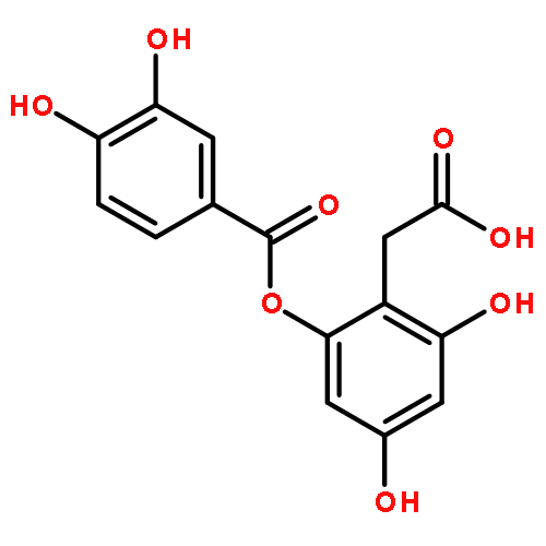 BENZENEACETIC ACID, 2-[(3,4-DIHYDROXYBENZOYL)OXY]-4,6-DIHYDROXY-