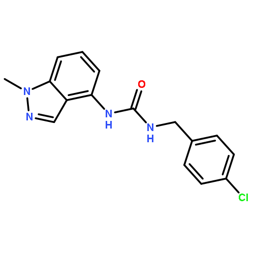 UREA, N-[(4-CHLOROPHENYL)METHYL]-N'-(1-METHYL-1H-INDAZOL-4-YL)-