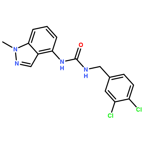 Urea, N-[(3,4-dichlorophenyl)methyl]-N'-(1-methyl-1H-indazol-4-yl)-