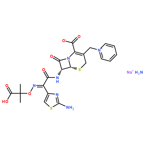 Pyridinium,1-[[(6R,7R)-7-[[(2Z)-2-(2-amino-4-thiazolyl)-2-[(1-carboxy-1-methylethoxy)imino]acetyl]amino]-2-carboxy-8-oxo-5-thia-1-azabicyclo[4.2.0]oct-2-en-3-yl]methyl]-,inner salt, sodium salt (1:1)