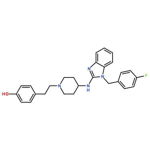 Phenol,4-[2-[4-[[1-[(4-fluorophenyl)methyl]-1H-benzimidazol-2-yl]amino]-1-piperidinyl]ethyl]-