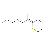 1,3-DITHIANE, 2-(1-METHYLHEXYLIDENE)-