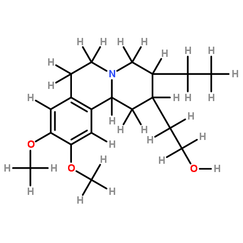 (+-)-2-((11bS)-3c-Aethyl-9,10-dimethoxy-(11br)-1,3,4,6,7,11b-hexahydro-2H-pyrido[2,1-a]isochinolin-2t-yl)-aethanol