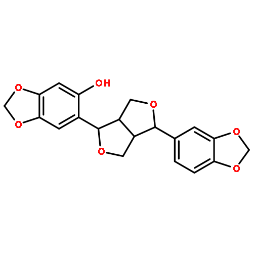 1,3-Benzodioxol-5-ol,6-[(1S,3aR,4S,6aR)-4-(1,3-benzodioxol-5-yl)tetrahydro-1H,3H-furo[3,4-c]furan-1-yl]-