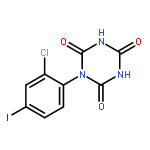 1,3,5-TRIAZINE-2,4,6(1H,3H,5H)-TRIONE, 1-(2-CHLORO-4-IODOPHENYL)-