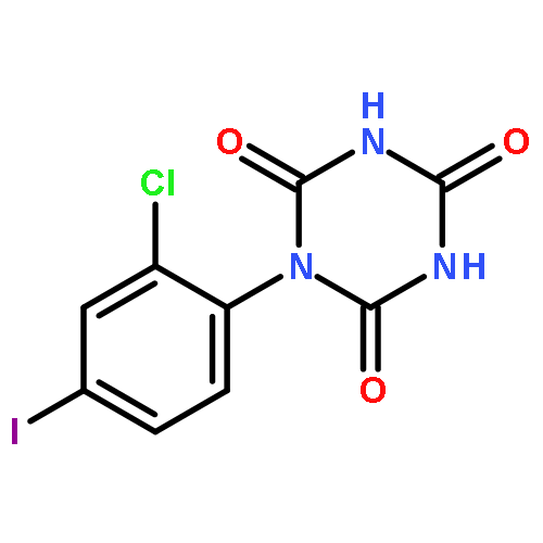 1,3,5-TRIAZINE-2,4,6(1H,3H,5H)-TRIONE, 1-(2-CHLORO-4-IODOPHENYL)-