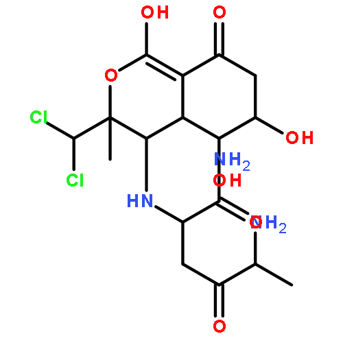 (5S)-5-amino-N~2~-[(3S,4S,5S,6S)-3-(dichloromethyl)-1,5,6-trihydroxy-3-methyl-8-oxo-4,4a,5,6,7,8-hexahydro-3H-isochromen-4-yl]-4-oxo-L-norleucinamide