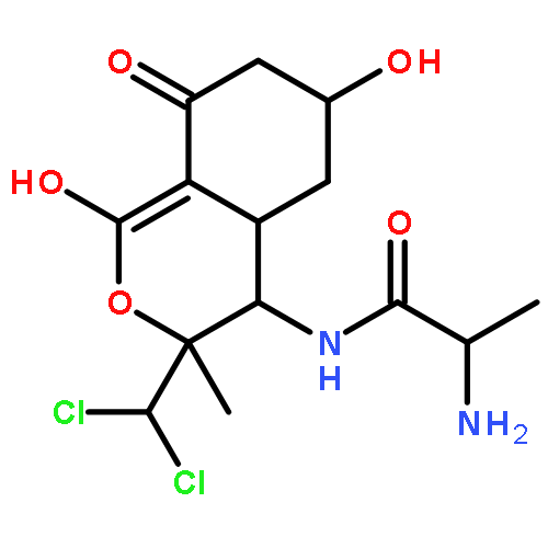 N-[(3S,4R,4aR,6S)-3-(dichloromethyl)-1,6-dihydroxy-3-methyl-8-oxo-4,4a,5,6,7,8-hexahydro-3H-isochromen-4-yl]-L-alaninamide