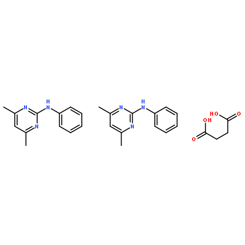 BUTANEDIOIC ACID, COMPD. WITH 4,6-DIMETHYL-N-PHENYL-2-PYRIMIDINAMINE(1:2)