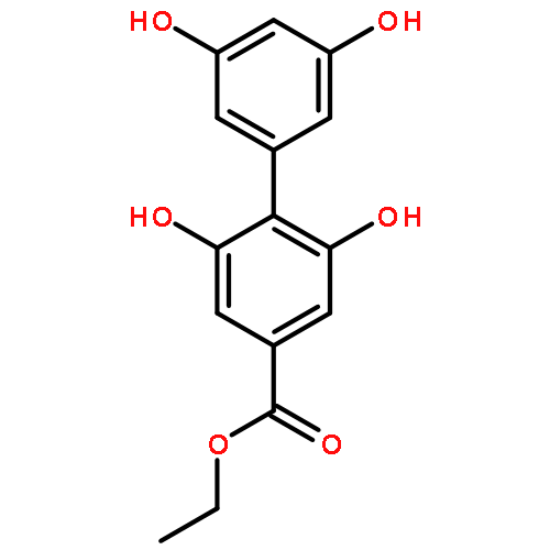 [1,1'-BIPHENYL]-4-CARBOXYLIC ACID, 2,3',5',6-TETRAHYDROXY-, ETHYL ESTER