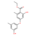 ETHYL 2-HYDROXY-4-(3-HYDROXY-5-METHYLPHENOXY)-6-METHYLBENZOATE 