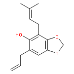 4-allyl-2-(3-methylbut-2-enyl)-1,6-methylenedioxybenzene-3-ol