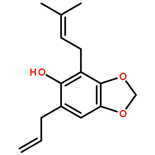 4-allyl-2-(3-methylbut-2-enyl)-1,6-methylenedioxybenzene-3-ol