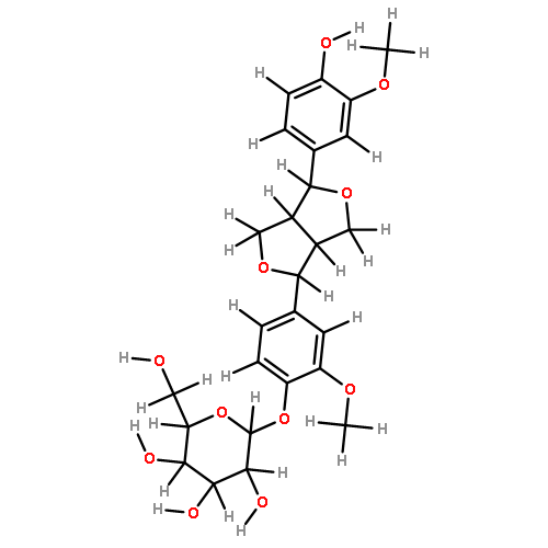 (-)-pinoresinol 4-O-beta-D-glucopyranoside