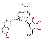 (1S,4aS,7R,7aS)-1-(beta-D-glucopyranosyloxy)-7-hydroxy-7-({[(2Z)-3-(4-hydroxyphenyl)prop-2-enoyl]oxy}methyl)-1,4a,7,7a-tetrahydrocyclopenta[c]pyran-4-carboxylic acid