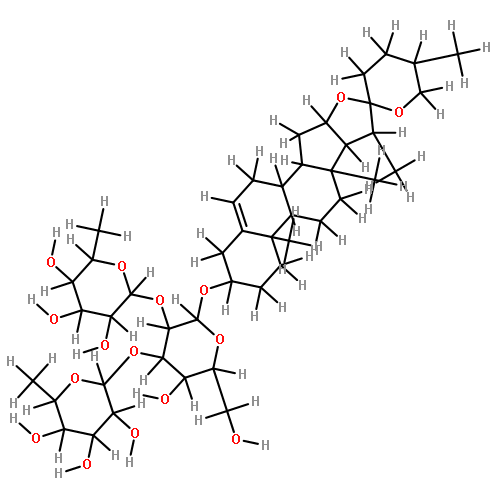 (3beta,25R)-spirost-5-en-3-yl 6-deoxy-alpha-L-mannopyranosyl-(1->2)-[6-deoxy-alpha-L-mannopyranosyl-(1->3)]-beta-D-glucopyranoside