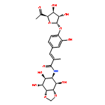 D-neo-Inositol,5-deoxy-5-[[(2E)-3-[4-[(6-deoxy-a-L-xylo-hexofuranos-5-ulos-1-yl)oxy]-3-hydroxyphenyl]-2-methyl-1-oxo-2-propen-1-yl]amino]-1,2-O-methylene-