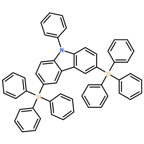 9H-Carbazole, 9-phenyl-3,6-bis(triphenylsilyl)-