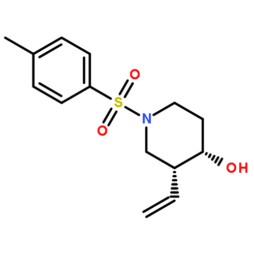 4-Piperidinol, 3-ethenyl-1-[(4-methylphenyl)sulfonyl]-, (3R,4S)-rel-