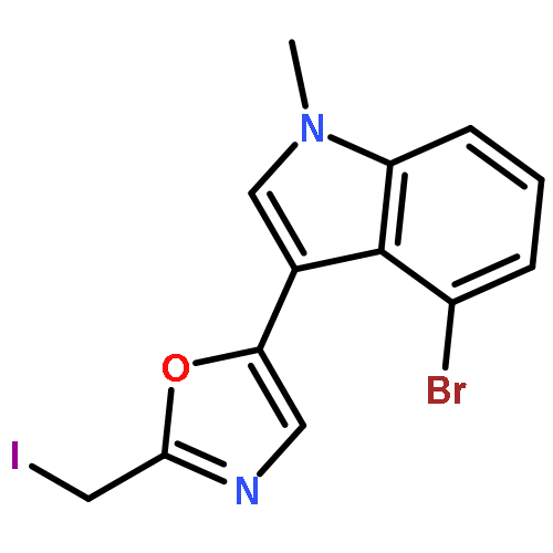 1H-INDOLE, 4-BROMO-3-[2-(IODOMETHYL)-5-OXAZOLYL]-1-METHYL-