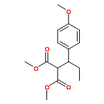 Propanedioic acid, [1-(4-methoxyphenyl)propyl]-, dimethyl ester, rel-(+)-