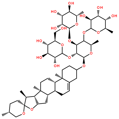 a-L-Mannopyranoside, (3b,25R)-spirost-5-en-3-ylO-6-deoxy-a-L-mannopyranosyl-(1®3)-O-[6-deoxy-a-L-mannopyranosyl-(1®4)]-O-[b-D-glucopyranosyl-(1®2)]-6-deoxy-