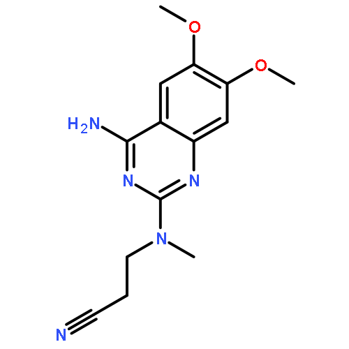 N-(4-AMINO-6,7-DIMETHOXYQUINAZOL-2-YL)-N-METHYL-2-CYANOETHYLAMINE 