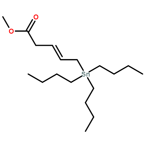 3-Pentenoic acid, 5-(tributylstannyl)-, methyl ester, (E)-