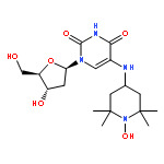 1-Piperidinyloxy, 4-((1-(2-deoxy-beta-D-erythro-pentofuranosyl)-1,2,3,4-tetrahydro-2,4-dioxo-5-pyrimidinyl)amino)-2,2,6,6-tetramethyl-