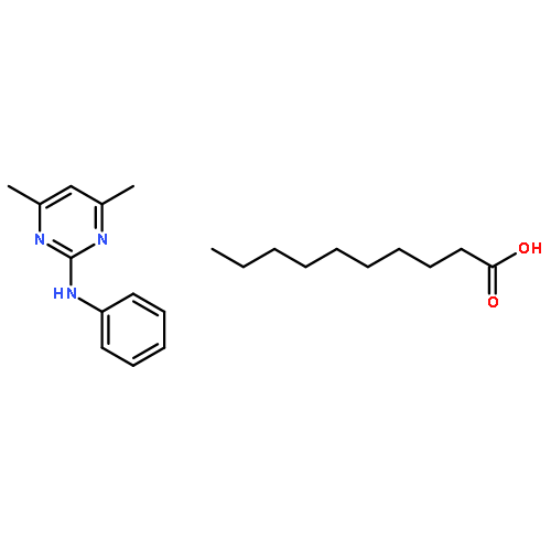 DECANOIC ACID;4,6-DIMETHYL-N-PHENYLPYRIMIDIN-2-AMINE 