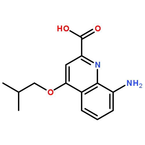 2-QUINOLINECARBOXYLIC ACID, 8-AMINO-4-(2-METHYLPROPOXY)-