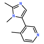 PYRIDINE, 3-(1,2-DIMETHYL-1H-IMIDAZOL-5-YL)-4-METHYL-