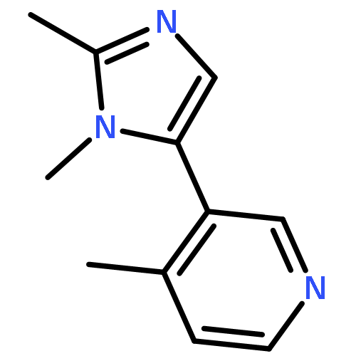 PYRIDINE, 3-(1,2-DIMETHYL-1H-IMIDAZOL-5-YL)-4-METHYL-